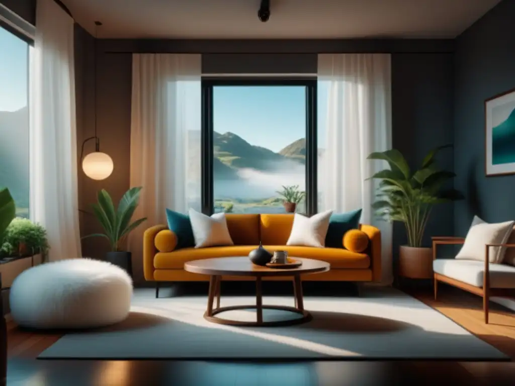 Acogedor salón minimalista en apartamento pequeño Un acogedor salón minimalista en un pequeño apartamento, con consejos relajantes para apartamentos pequeños
