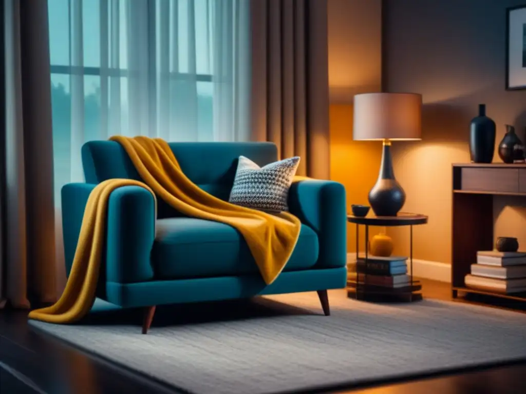 Un acogedor salón minimalista con texturas para relajarse en casa