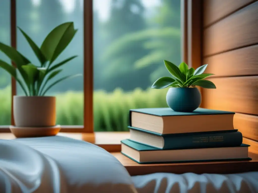 Tranquilo dormitorio minimalista con tonos neutros y luz natural Acogedora habitación minimalista para descanso en casa estrategias