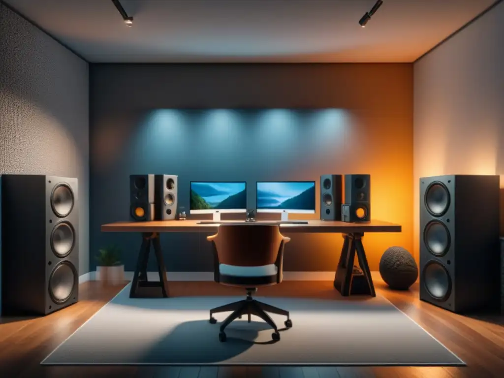 Estudio de grabación: DIY vs Comparación de aislamiento acústico hogar DIY vs profesional en estudio minimalista