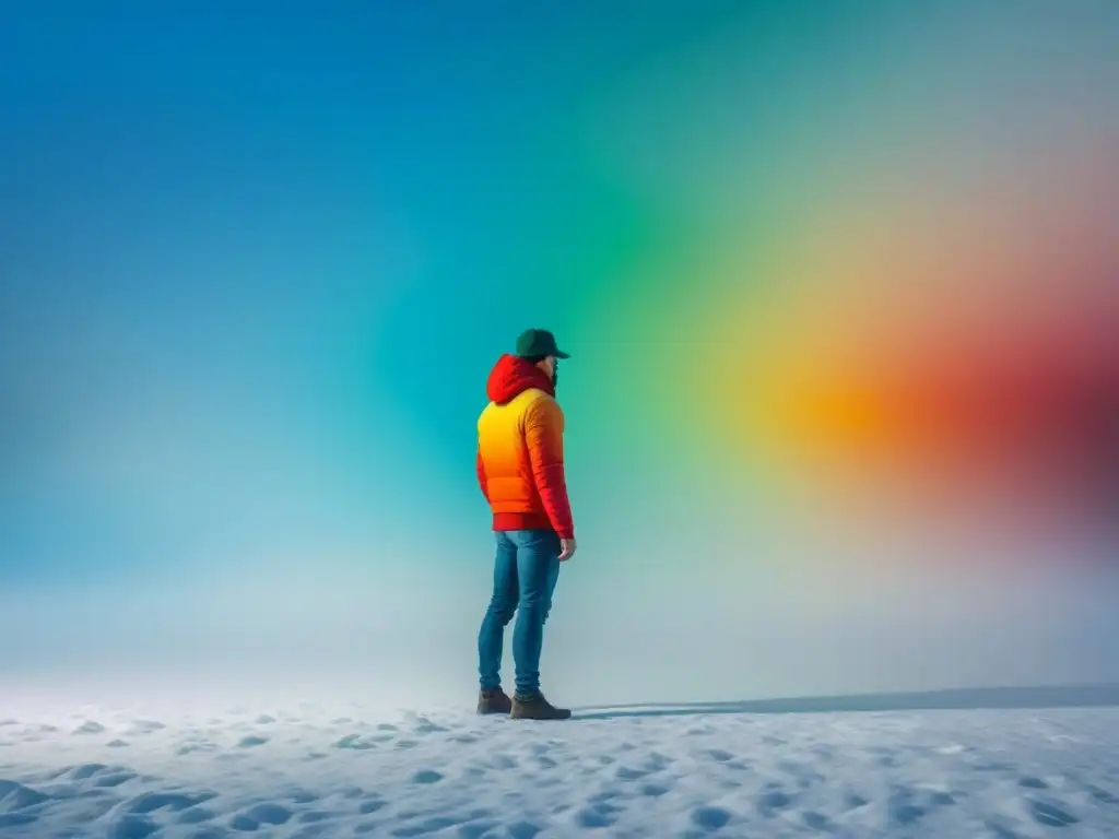 Armonía cromática: impacto emocional de los colores en nuestra mente Armonía de colores en casa: rojos y naranjas vibrantes, azules y verdes calmantes en líneas simples sobre fondo blanco