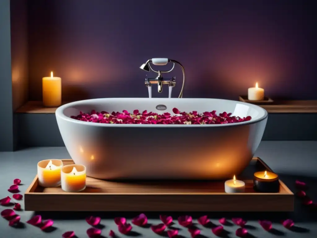 Un baño relajante con combinaciones de aceites esenciales para una experiencia de aromaterapia