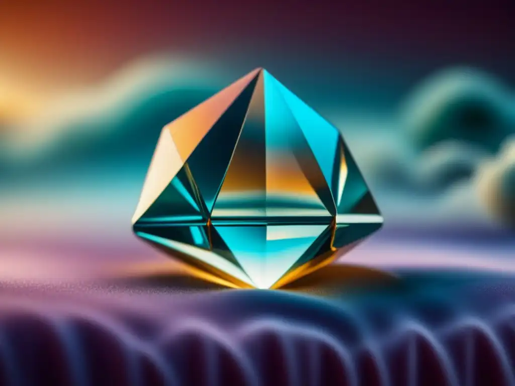 Crystal relajante: energía serena en terciopelo Brillante cristal sobre terciopelo pastel, emitiendo energía calmante