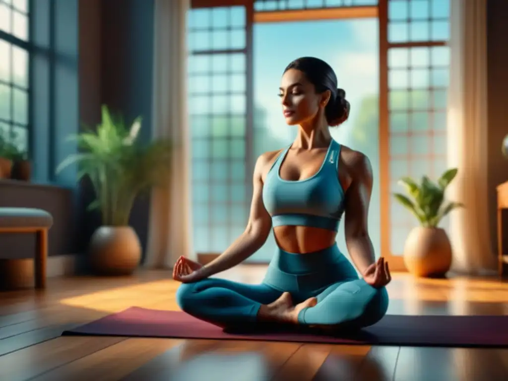 Espacio de yoga en casa: equilibrio y serenidad Practica Hatha Yoga en casa y disfruta de sus beneficios en un espacio sereno y luminoso