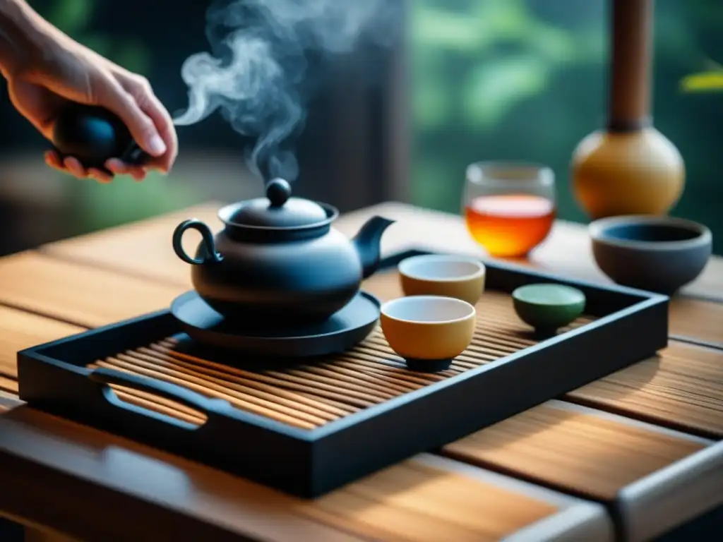 Exquisita ceremonia del té: arte y serenidad Club de suscripción con una elegante ceremonia del té: tetera de hierro, tazas de porcelana y variedad de tés sueltos
