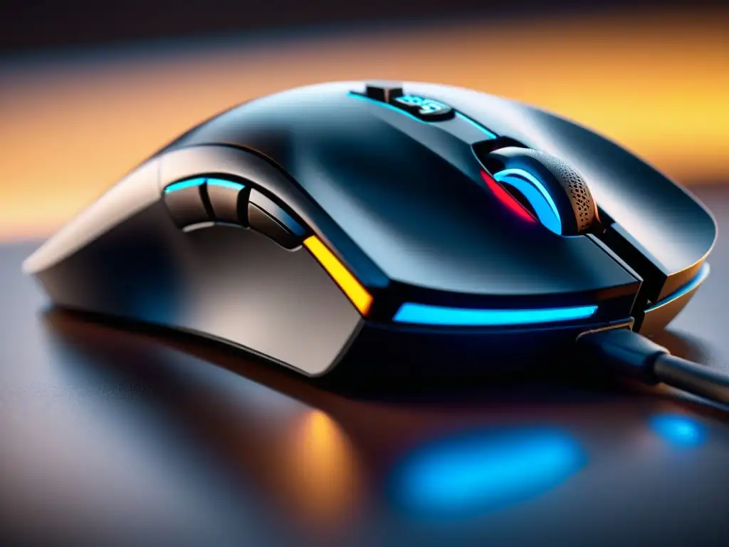 Teclado y ratón futuristas: diseño elegante y ergonómico en 8k Un conjunto ergonómico futurista de teclado y ratón con diseño minimalista y acabado negro mate, perfectos para relax