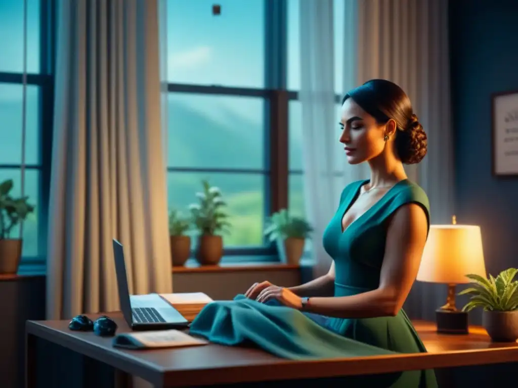 Un espacio hogareño sereno con elementos de relajación y astrología para relajación en casa