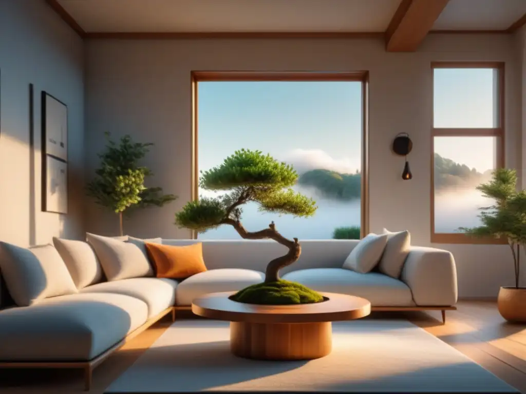 Un espacio zen en tonos neutros con texturas relajantes para descansar en casa