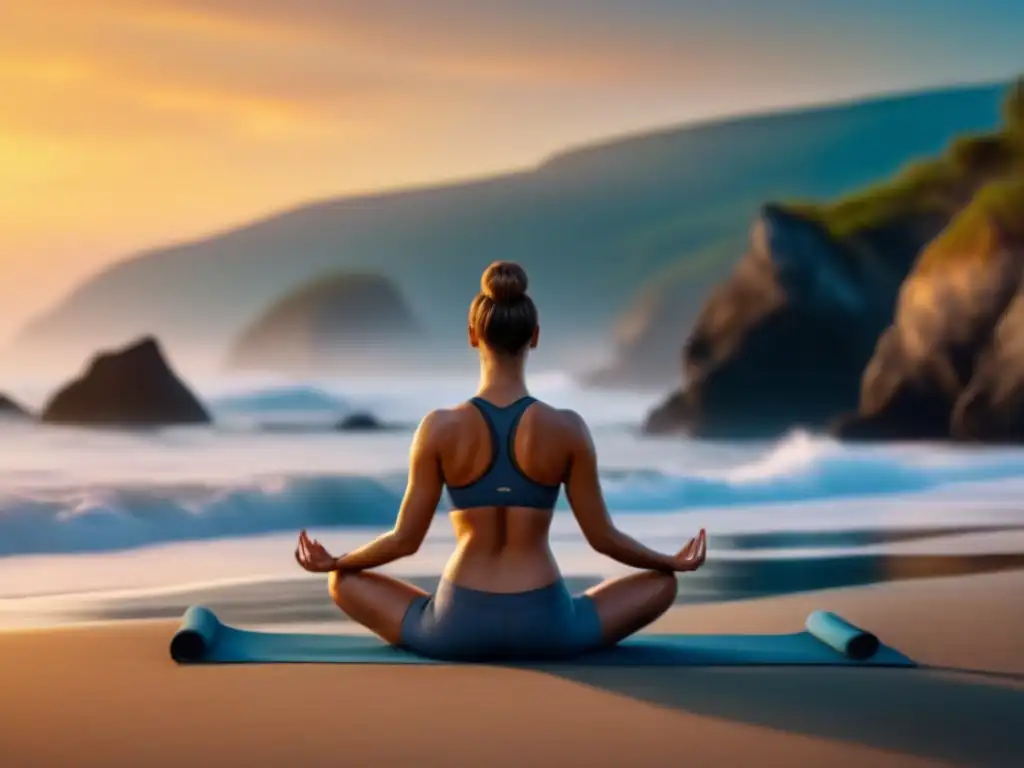 Yoga familiar al amanecer en la playa: unión y relajación Una familia diversa practica yoga en la playa al amanecer, unidos en poses armoniosas