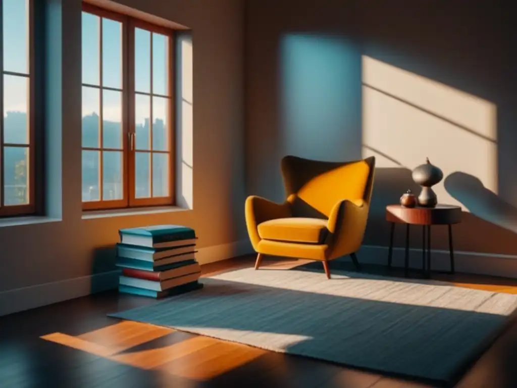 Rincón de lectura acogedor: luz natural y serenidad en casa Un rincón de lectura acogedor iluminado por luz natural, ideal para el bienestar en el hogar
