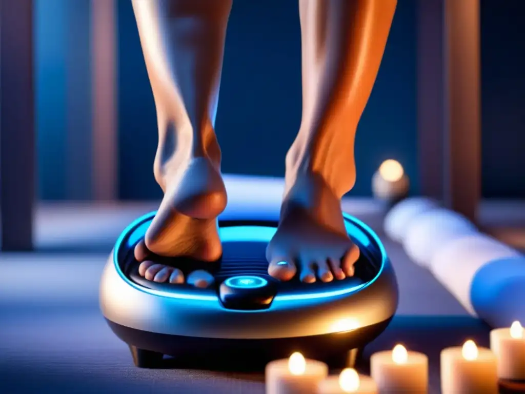 Masaje de pies relajante en spa moderno Un masaje relajante en un spa con masajeadores de pies a cabeza