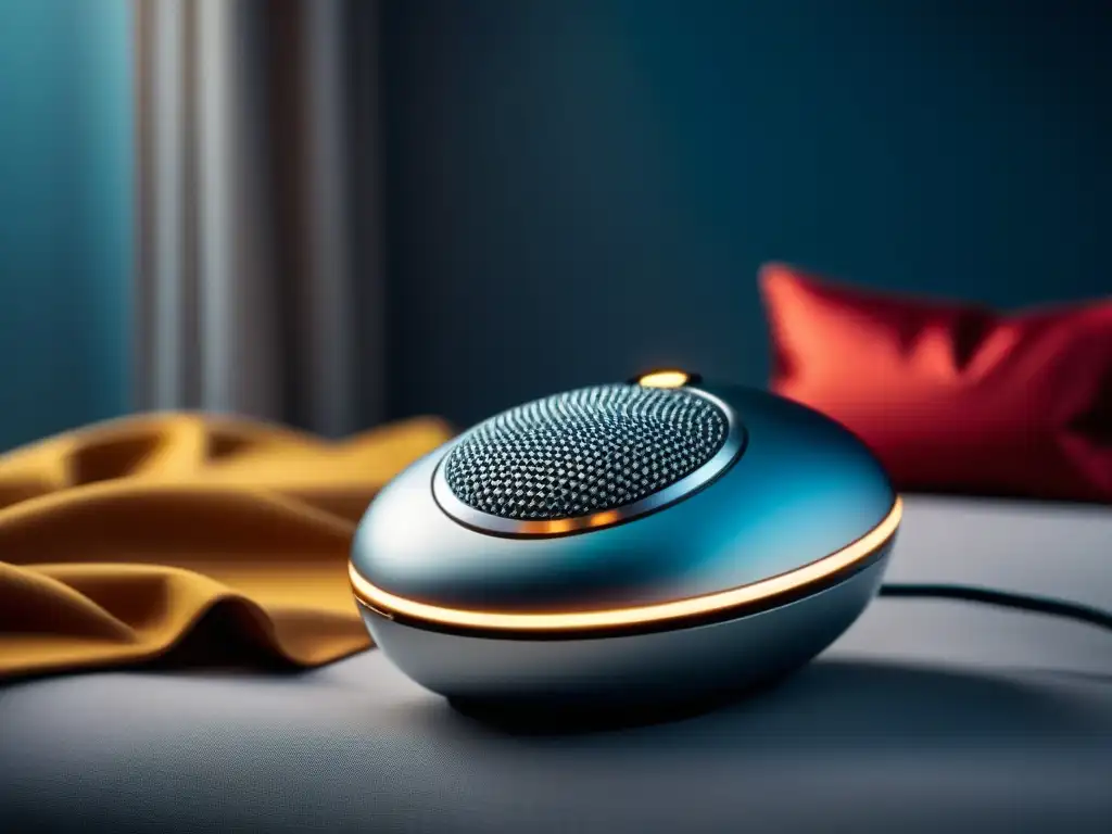 Un masajeador eléctrico de mano alta gama en un entorno elegante y relajante
