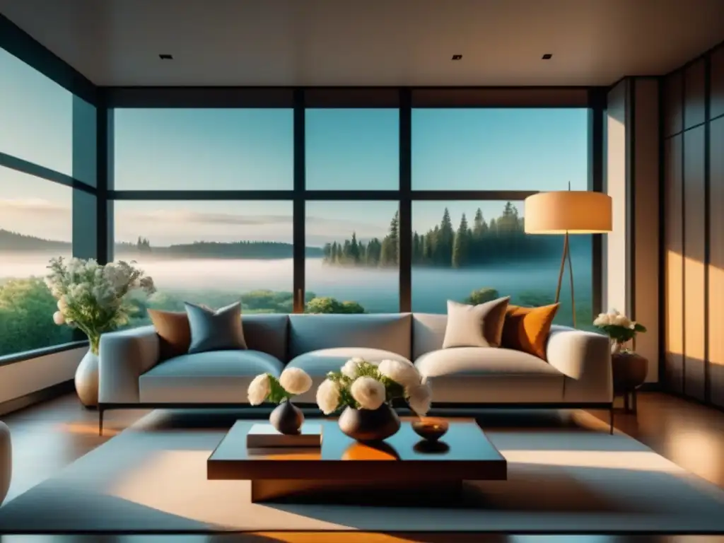 Salón moderno y sereno: diseño minimalista con luz natural Minimalismo digital para ambiente relajante: Salón moderno, luminoso y despejado con muebles minimalistas y detalles cuidados
