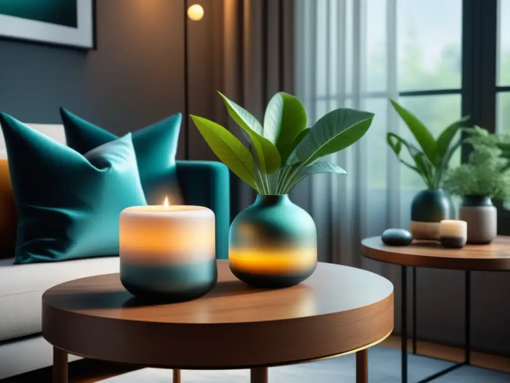Armonía aromática: diseño interior minimalista y relajante Un oasis de serenidad y sofisticación con aromaterapia en diseño de interiores