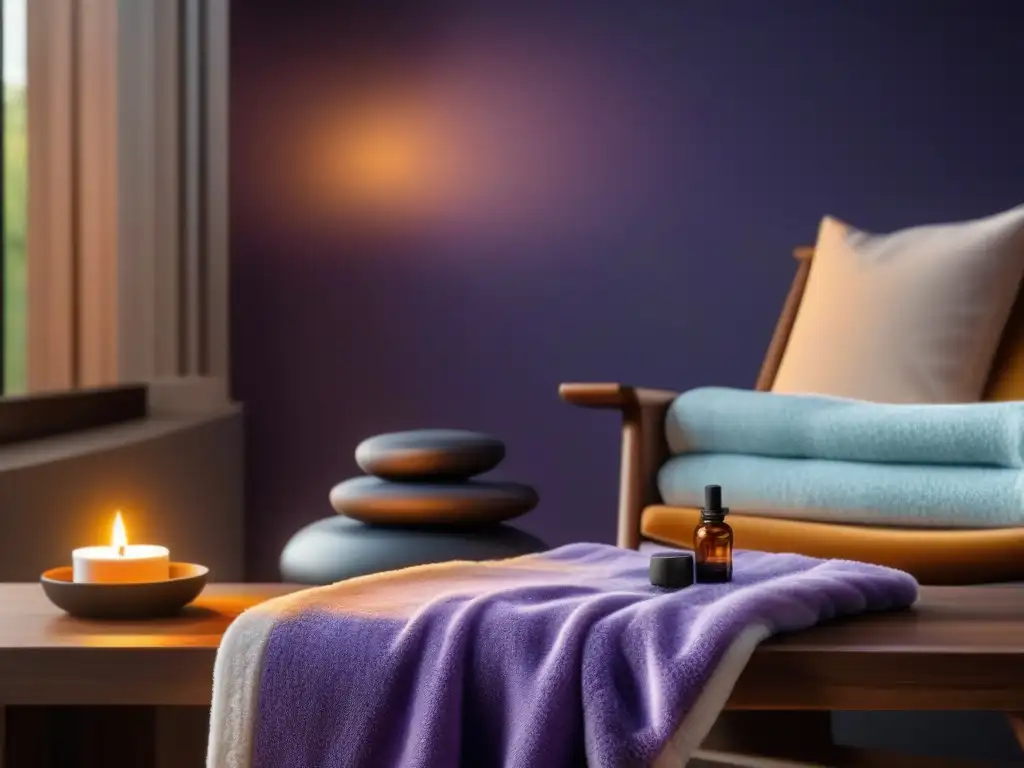 Spa relajante con aromaterapia para tranquilidad Un oasis de serenidad con aromaterapia para relajación profunda en un spa tranquilo