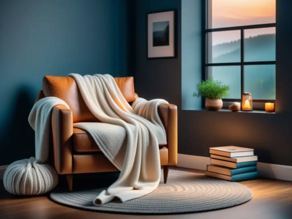 Rincón acogedor para relajarse: sillón oversized en luz natural Un rincón acogedor y minimalista en una sala moderna, con una poltrona mullida iluminada por luz natural, perfecto para descanso en casa estrategias