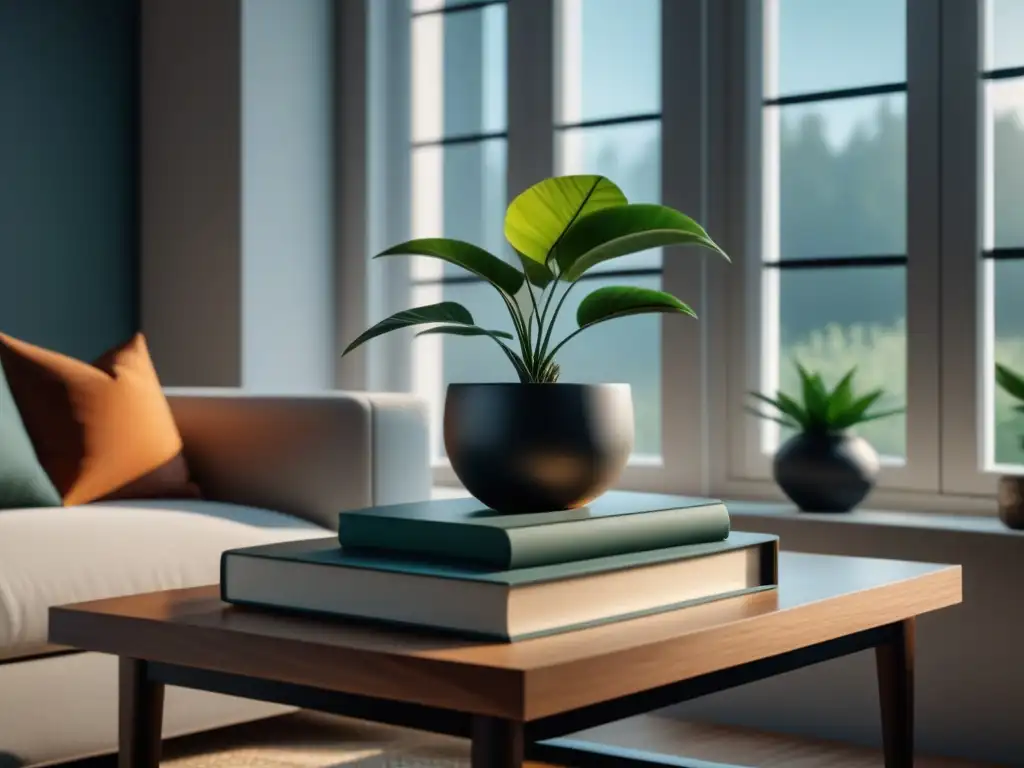 Salón minimalista: serenidad y armonía en casa Un salón minimalista y sereno con detalles cuidados, inundado de luz natural